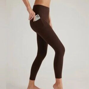 Athleta Salutation Stash 7/8 Tight - Brown Leggings